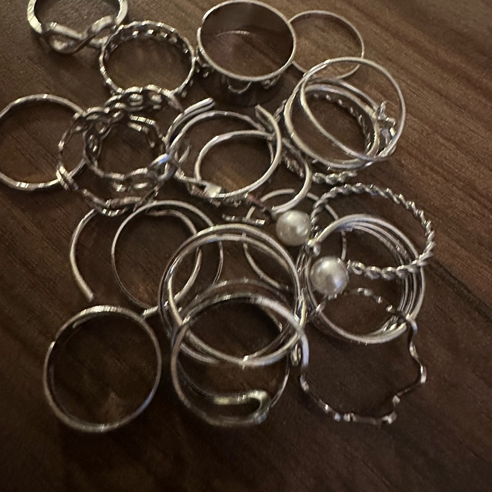 Silver-tone ring bundle - Picture 2 of 5